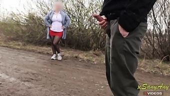 Public Park Handjob From A Curious Mom Caught On Hidden Camera