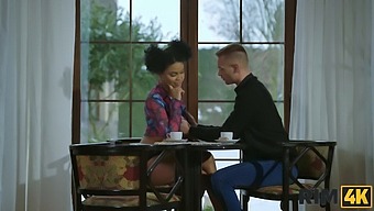 Natural Tits Bounce During Interracial Cowgirl Ride