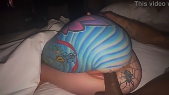 Tattooed Milf Olivia Rides Big Black Cock To Creampie